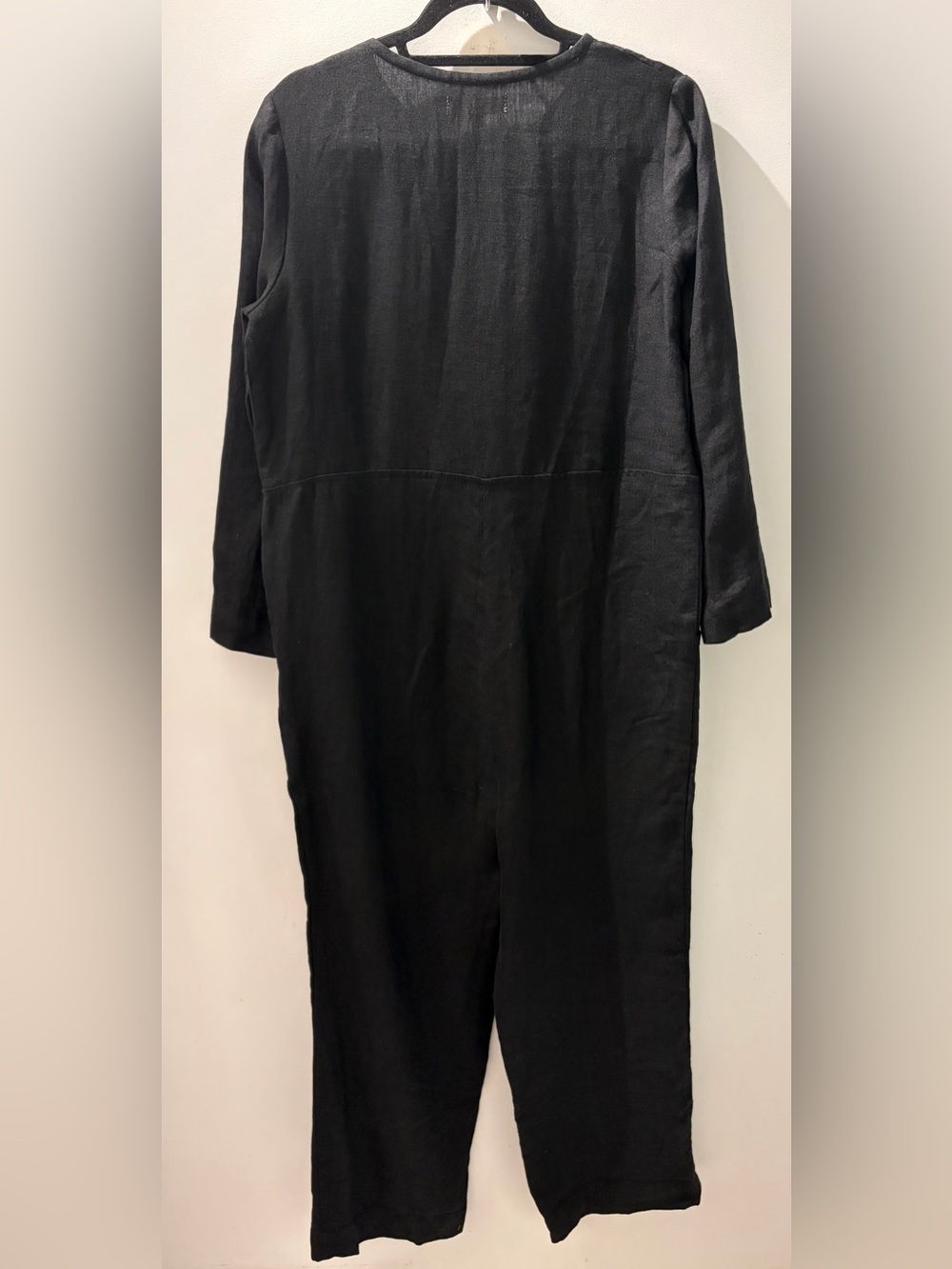 Gillian Stevens $495 Black Linen Jumpsuit Sz 2 - Picture 4 of 5